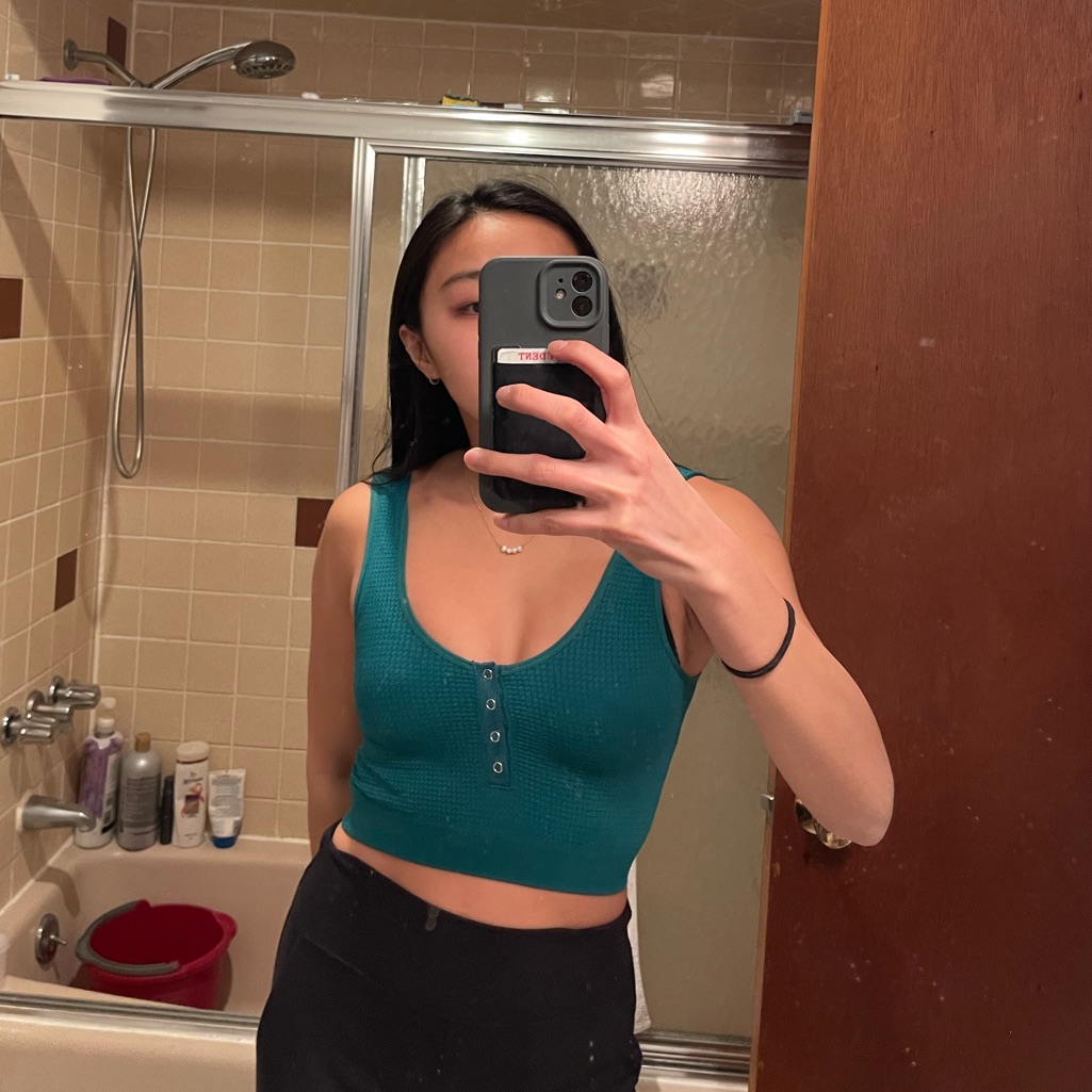 Teal Basic Crop Top